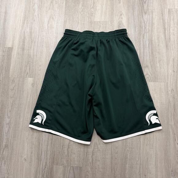 Nike Michigan State Spartans Basketball Shorts Men's Large Green MSU Elite - Picture 6 of 11